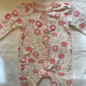 Baby Gap pink lamb pajamas 6-9 months